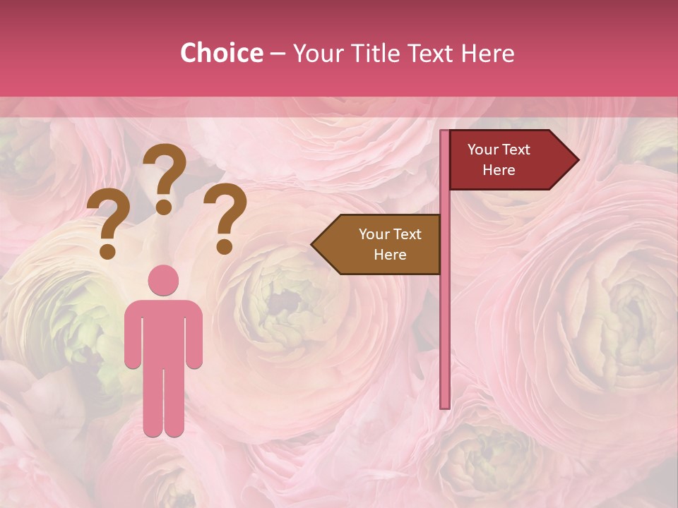Romance Group Plant PowerPoint Template