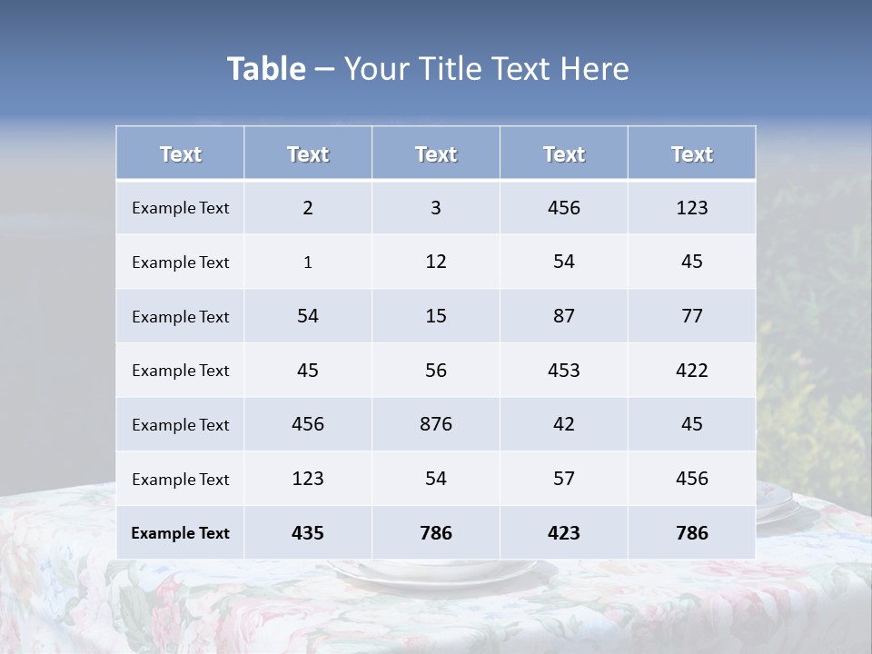 Summer Alfresco Relaxing PowerPoint Template