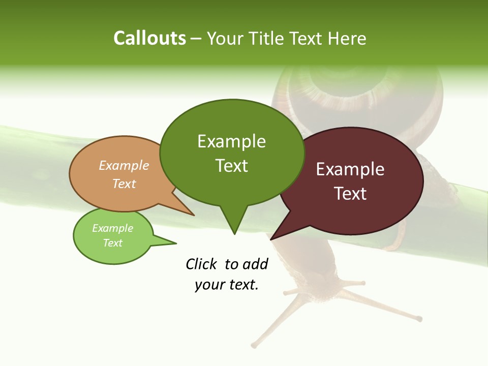 Snail Slowness Shell PowerPoint Template