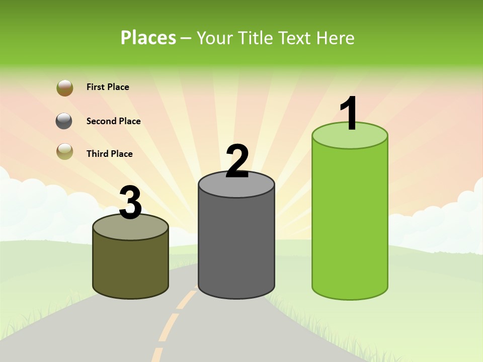 Tourism Sunbeams Fields PowerPoint Template