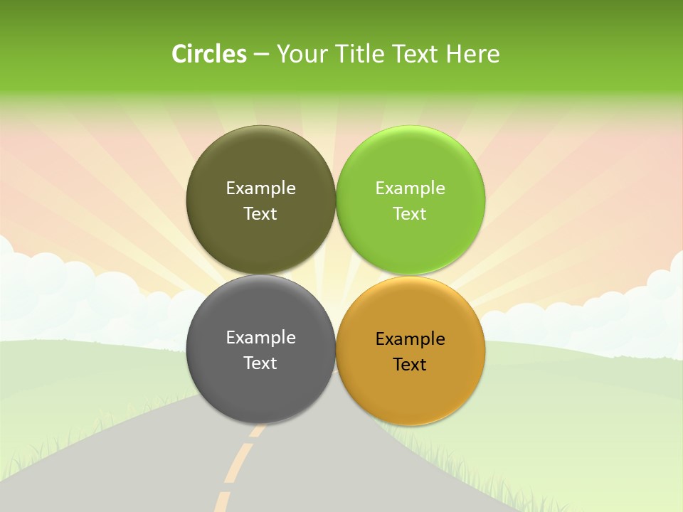 Tourism Sunbeams Fields PowerPoint Template