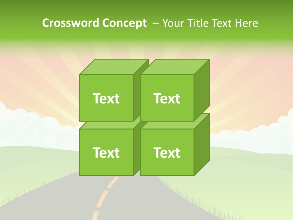 Tourism Sunbeams Fields PowerPoint Template