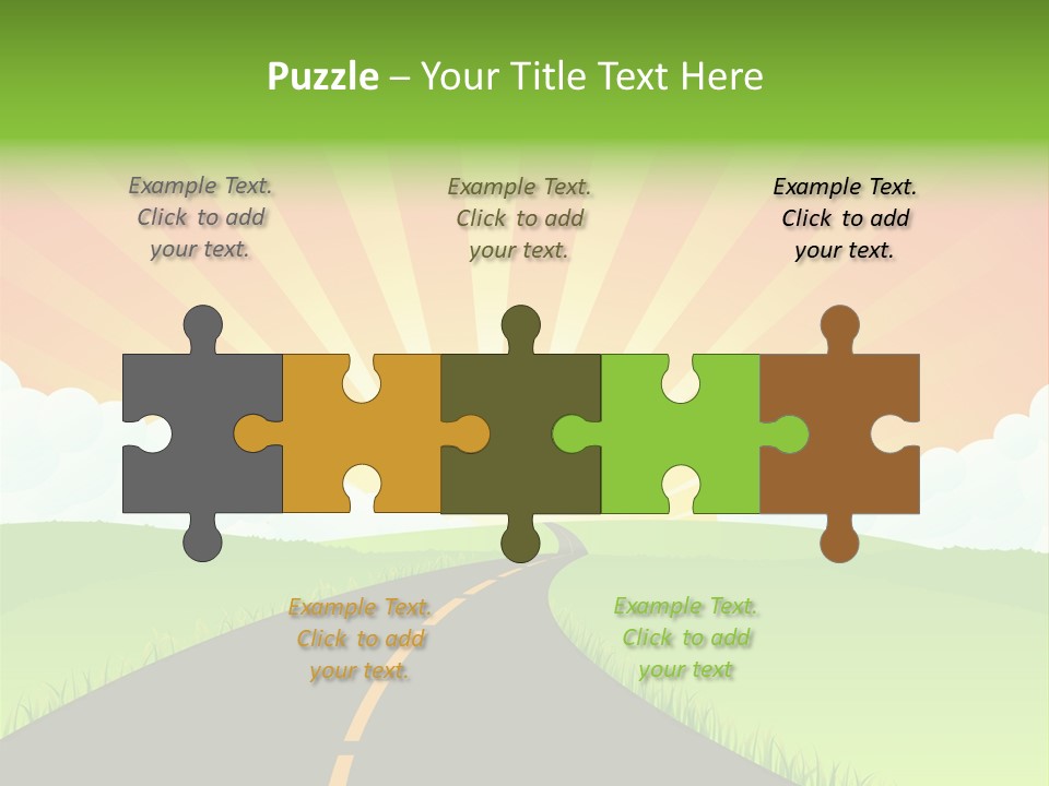 Tourism Sunbeams Fields PowerPoint Template