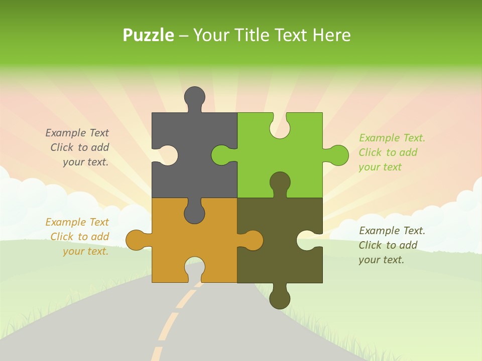 Tourism Sunbeams Fields PowerPoint Template