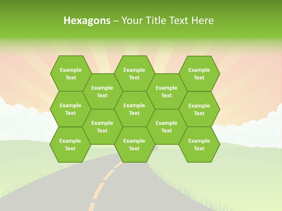 Tourism Sunbeams Fields PowerPoint Template