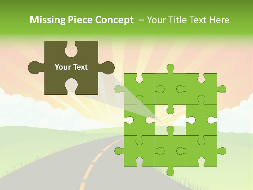 Tourism Sunbeams Fields PowerPoint Template