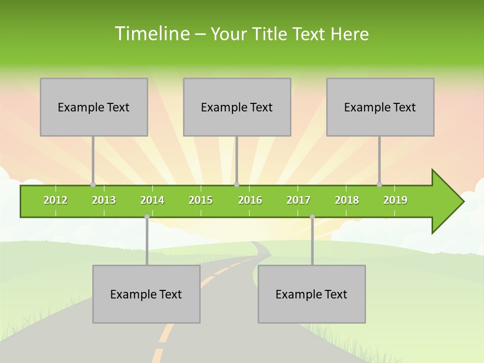 Tourism Sunbeams Fields PowerPoint Template
