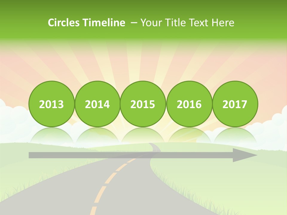 Tourism Sunbeams Fields PowerPoint Template