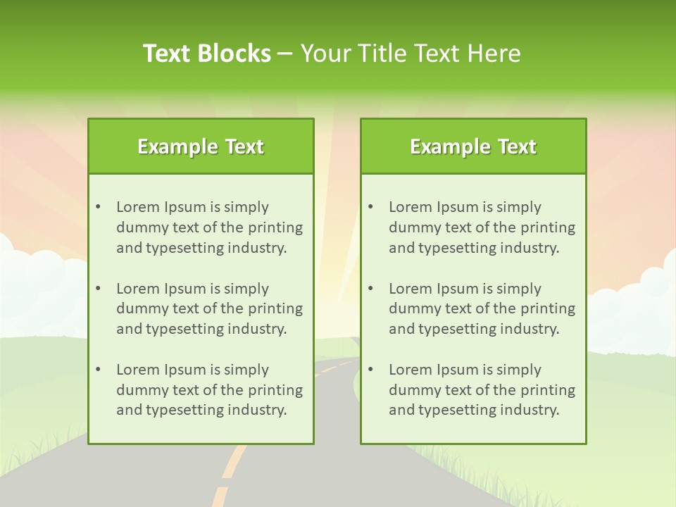 Tourism Sunbeams Fields PowerPoint Template
