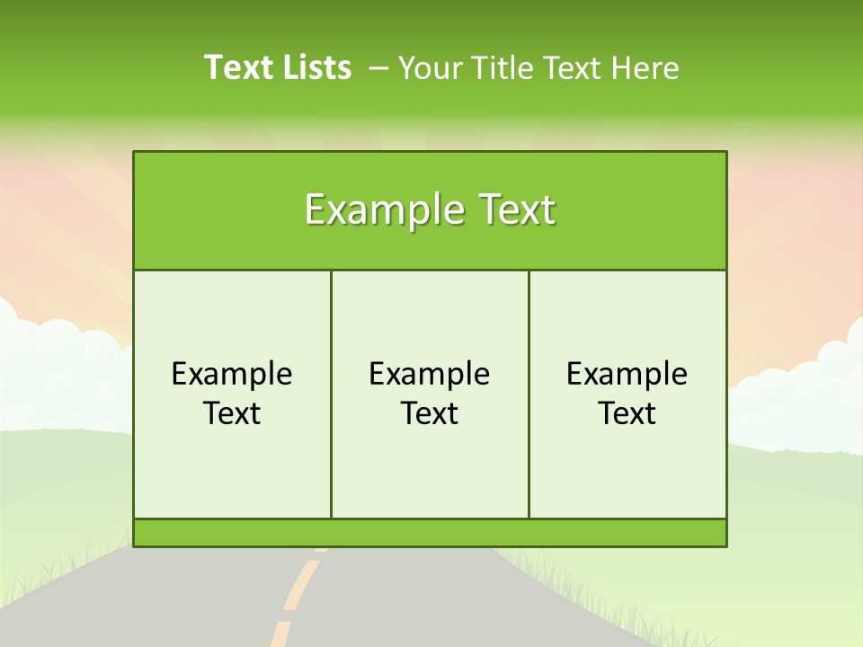 Tourism Sunbeams Fields PowerPoint Template