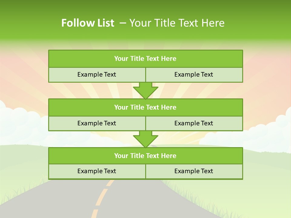 Tourism Sunbeams Fields PowerPoint Template
