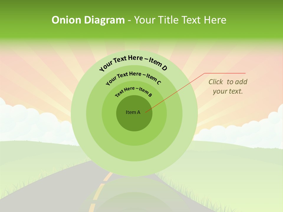 Tourism Sunbeams Fields PowerPoint Template
