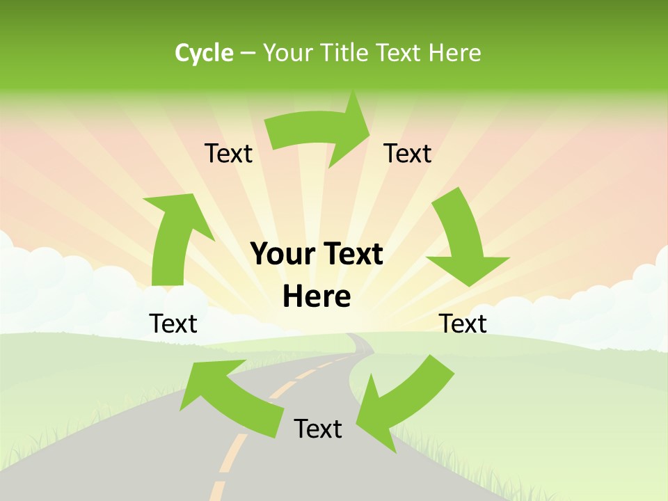 Tourism Sunbeams Fields PowerPoint Template