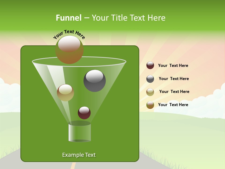 Tourism Sunbeams Fields PowerPoint Template