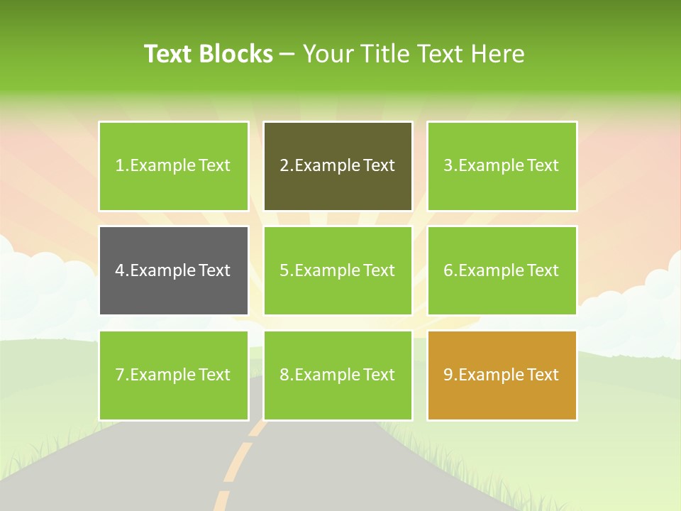 Tourism Sunbeams Fields PowerPoint Template
