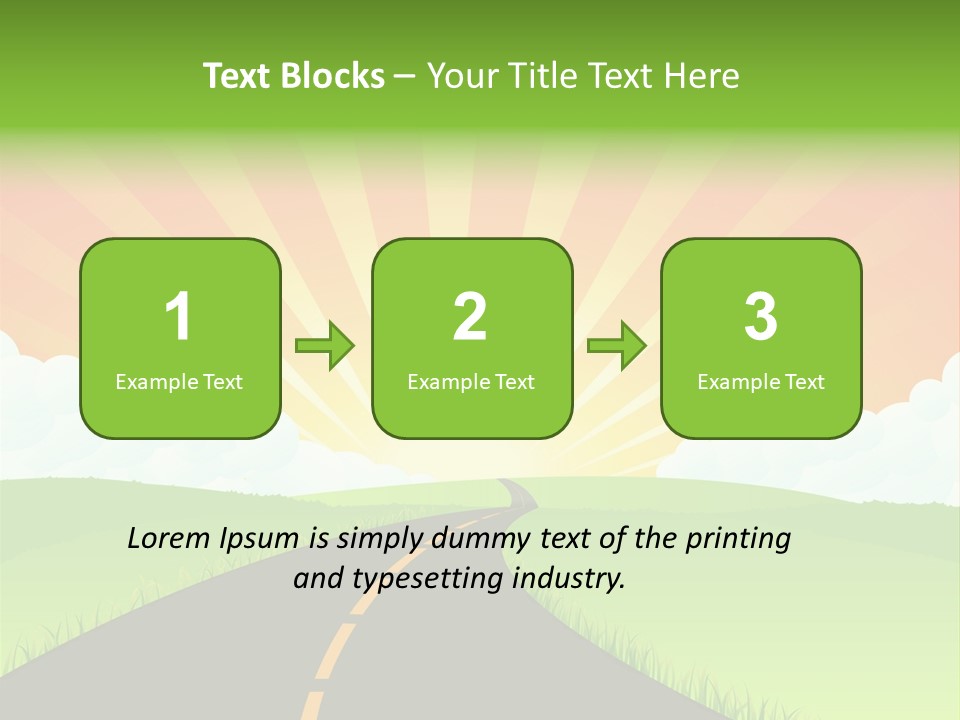 Tourism Sunbeams Fields PowerPoint Template
