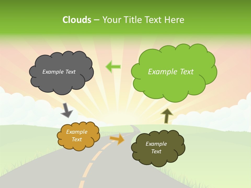 Tourism Sunbeams Fields PowerPoint Template