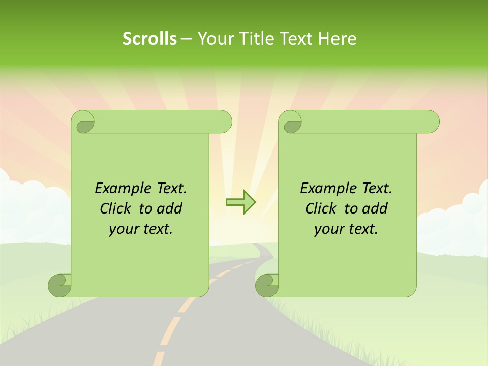 Tourism Sunbeams Fields PowerPoint Template
