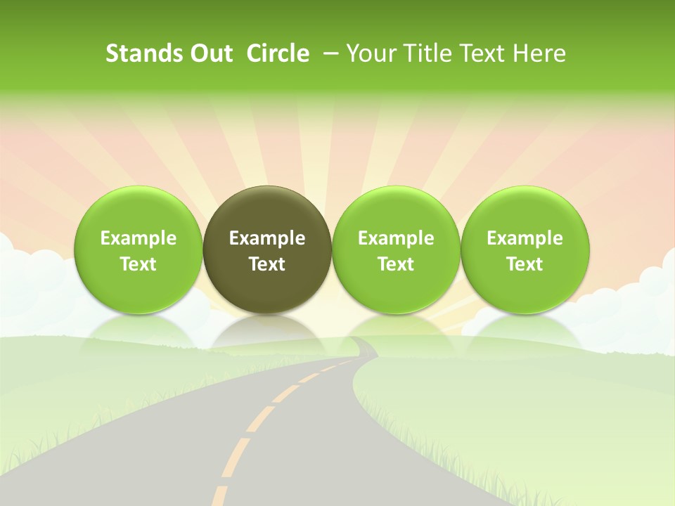 Tourism Sunbeams Fields PowerPoint Template