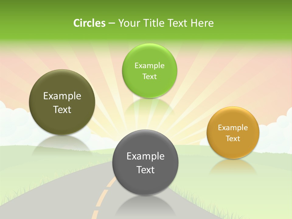 Tourism Sunbeams Fields PowerPoint Template