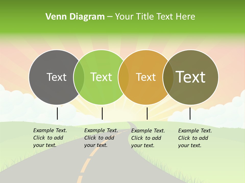 Tourism Sunbeams Fields PowerPoint Template