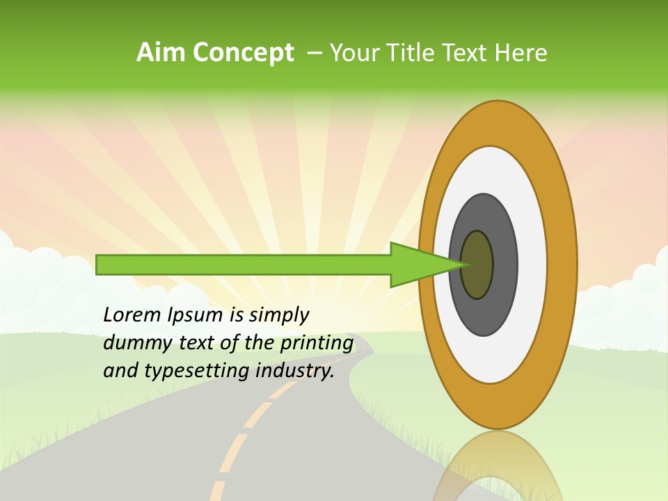 Tourism Sunbeams Fields PowerPoint Template