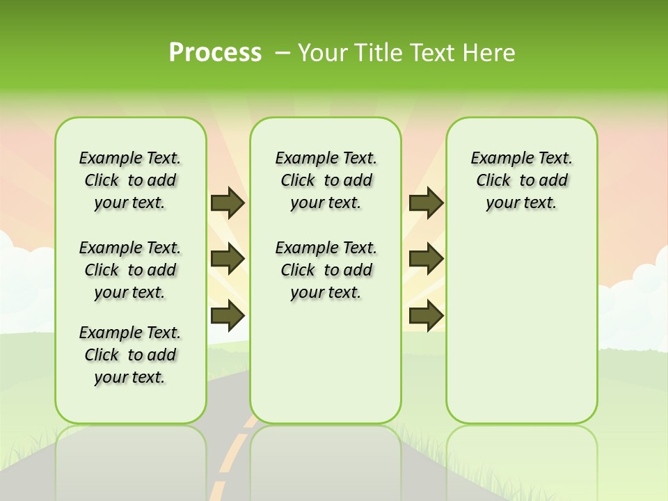 Tourism Sunbeams Fields PowerPoint Template