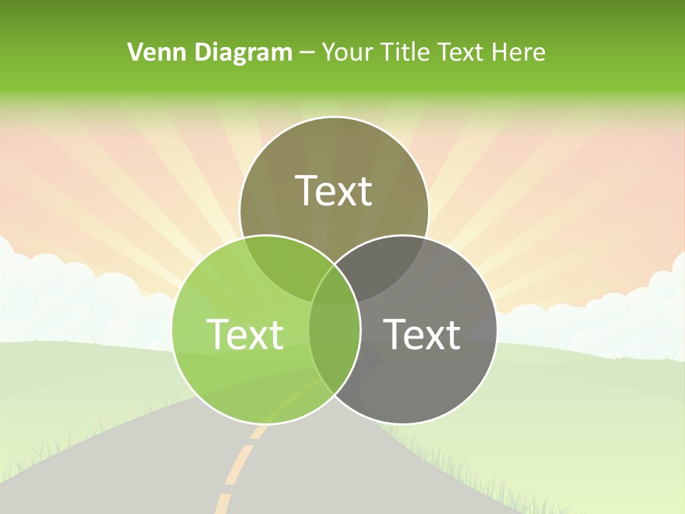 Tourism Sunbeams Fields PowerPoint Template