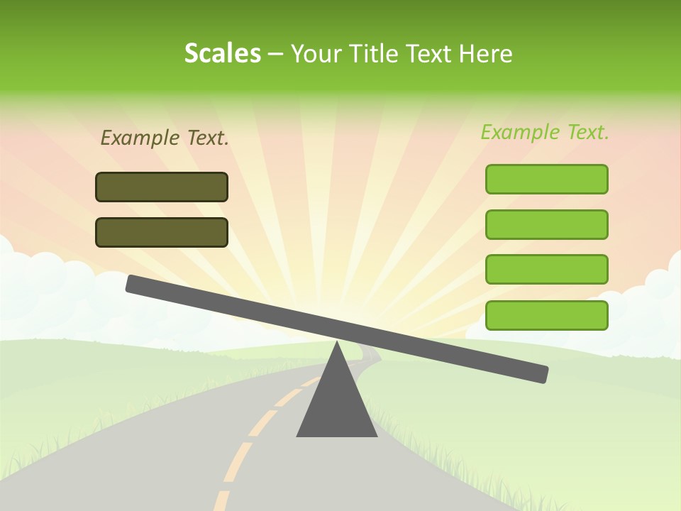 Tourism Sunbeams Fields PowerPoint Template
