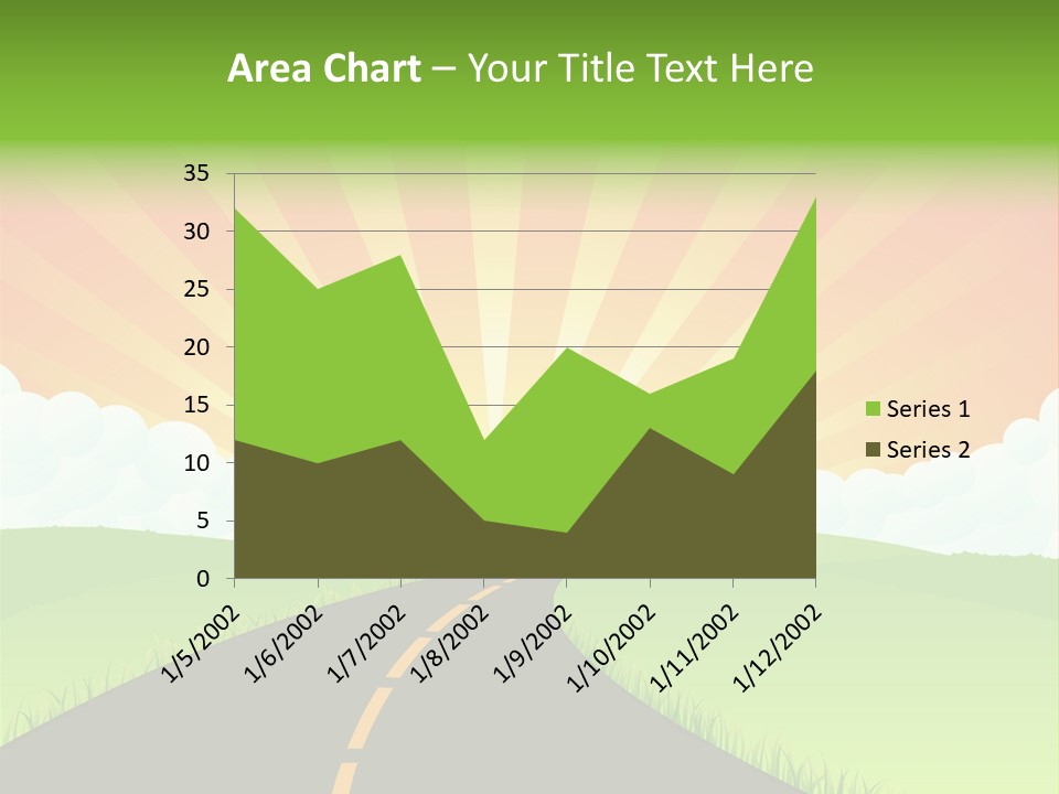 Tourism Sunbeams Fields PowerPoint Template