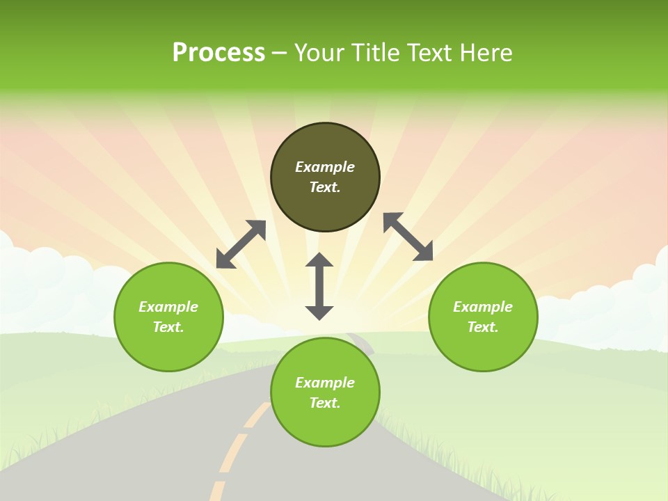 Tourism Sunbeams Fields PowerPoint Template