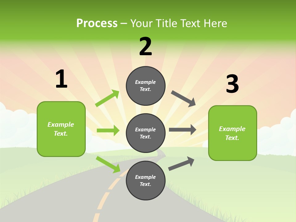 Tourism Sunbeams Fields PowerPoint Template