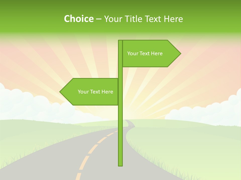 Tourism Sunbeams Fields PowerPoint Template