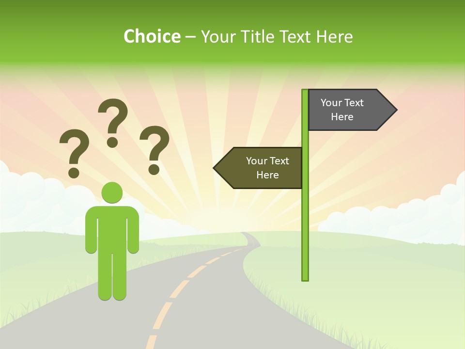 Tourism Sunbeams Fields PowerPoint Template