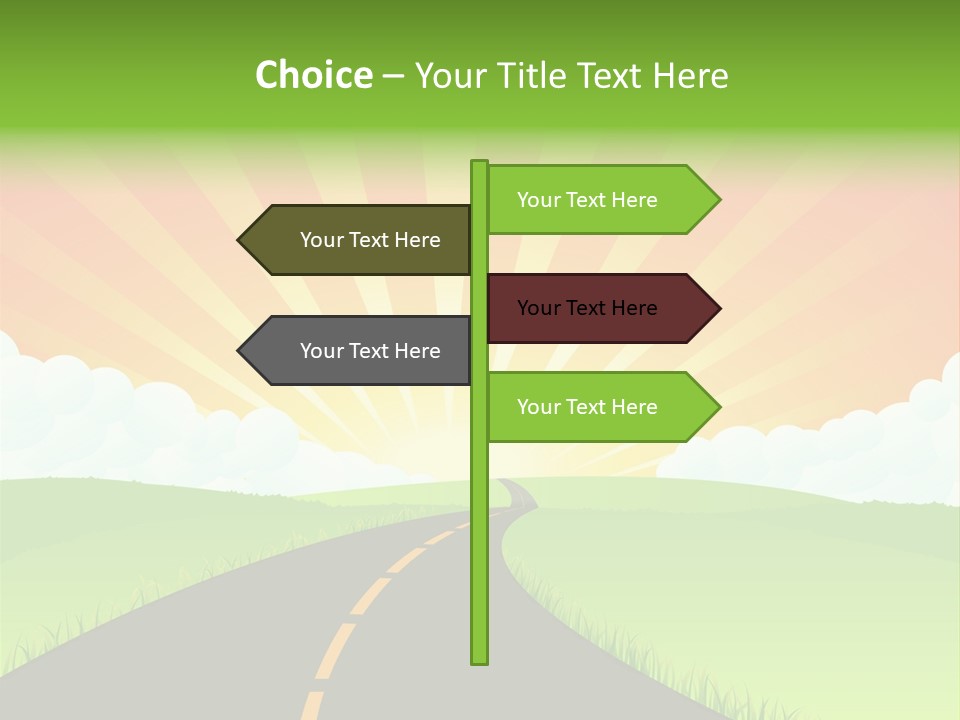 Tourism Sunbeams Fields PowerPoint Template