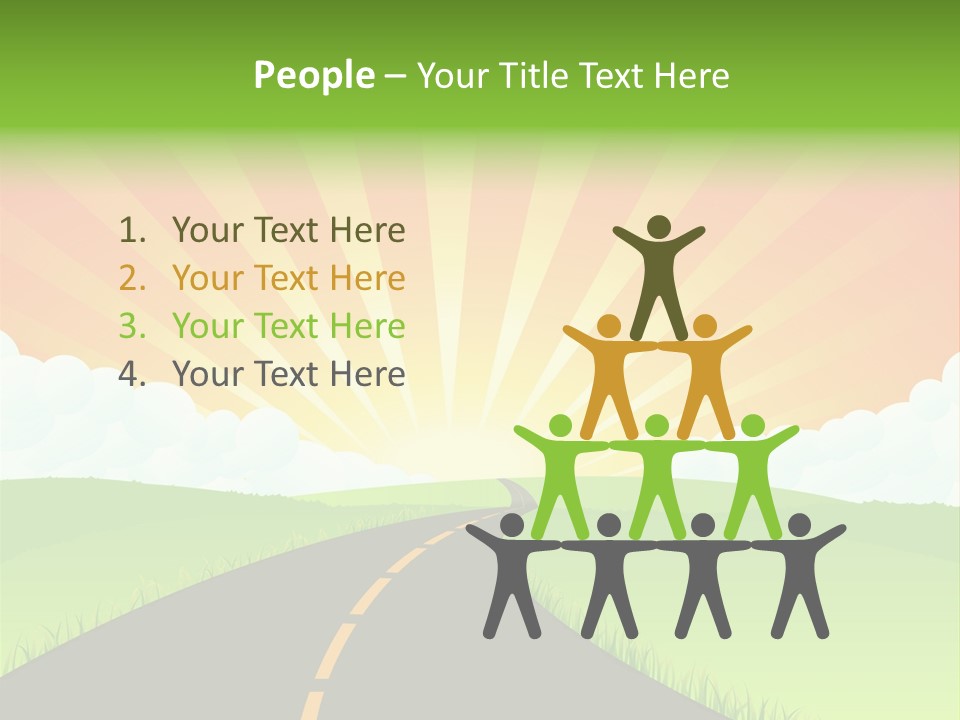 Tourism Sunbeams Fields PowerPoint Template