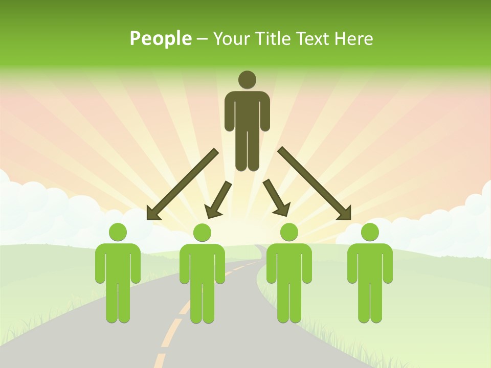 Tourism Sunbeams Fields PowerPoint Template