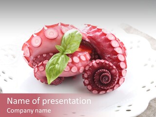 Food Herb Sashimi PowerPoint Template