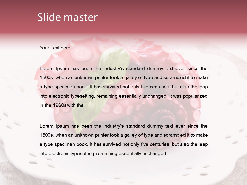 Food Herb Sashimi PowerPoint Template