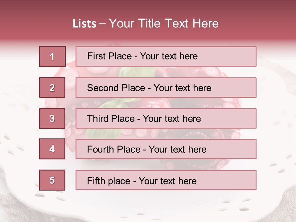 Food Herb Sashimi PowerPoint Template