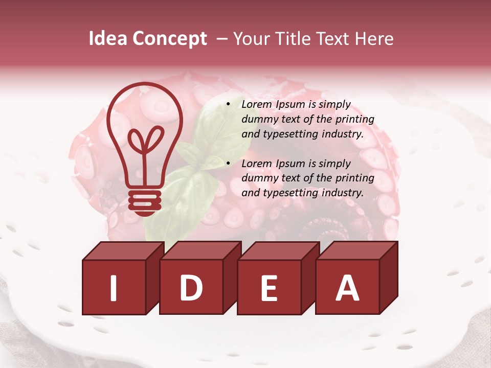 Food Herb Sashimi PowerPoint Template