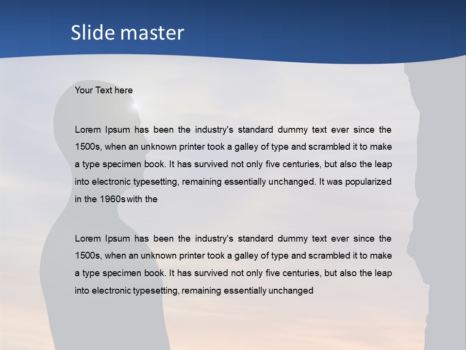 A Silhouette Of A Person Sitting In A Cave With The Sun Setting In The Background PowerPoint Template