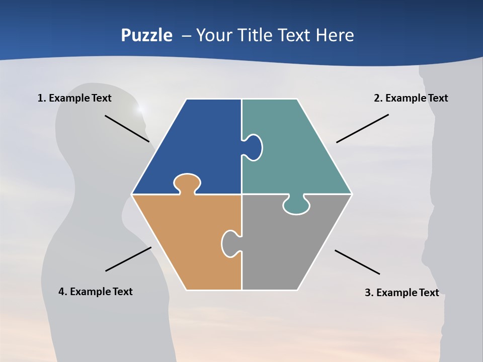 A Silhouette Of A Person Sitting In A Cave With The Sun Setting In The Background PowerPoint Template