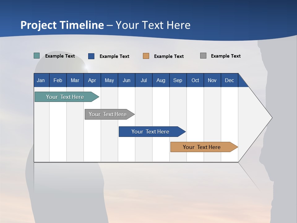 A Silhouette Of A Person Sitting In A Cave With The Sun Setting In The Background PowerPoint Template