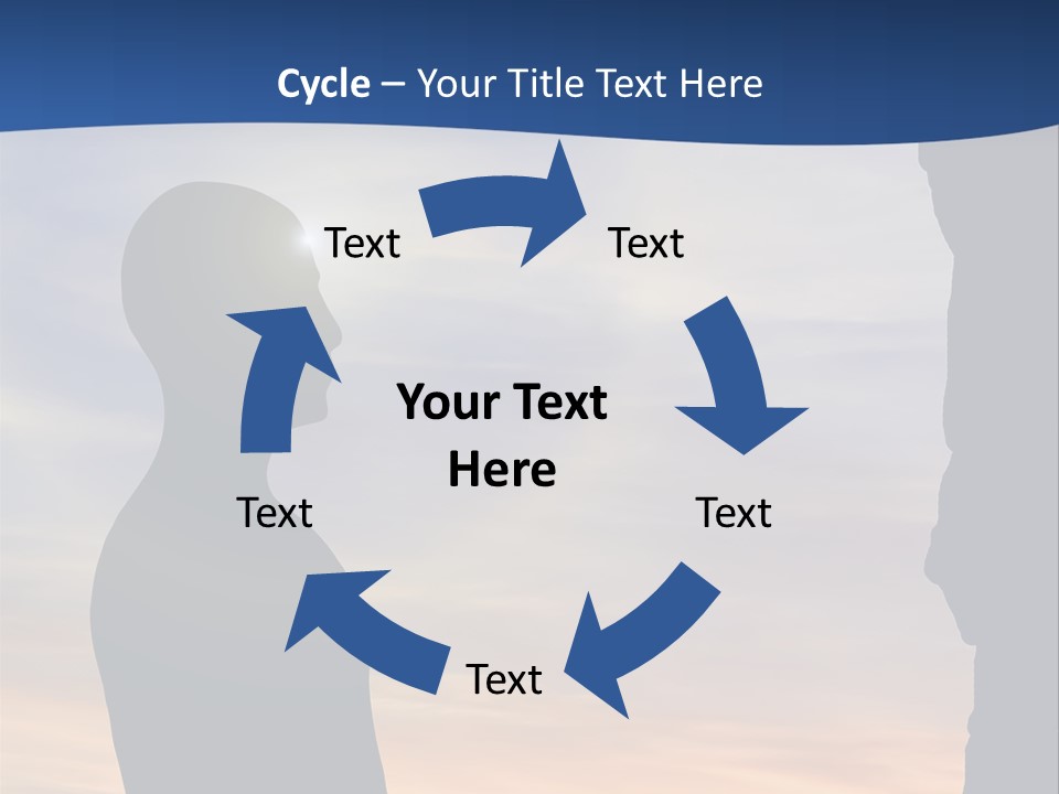 A Silhouette Of A Person Sitting In A Cave With The Sun Setting In The Background PowerPoint Template