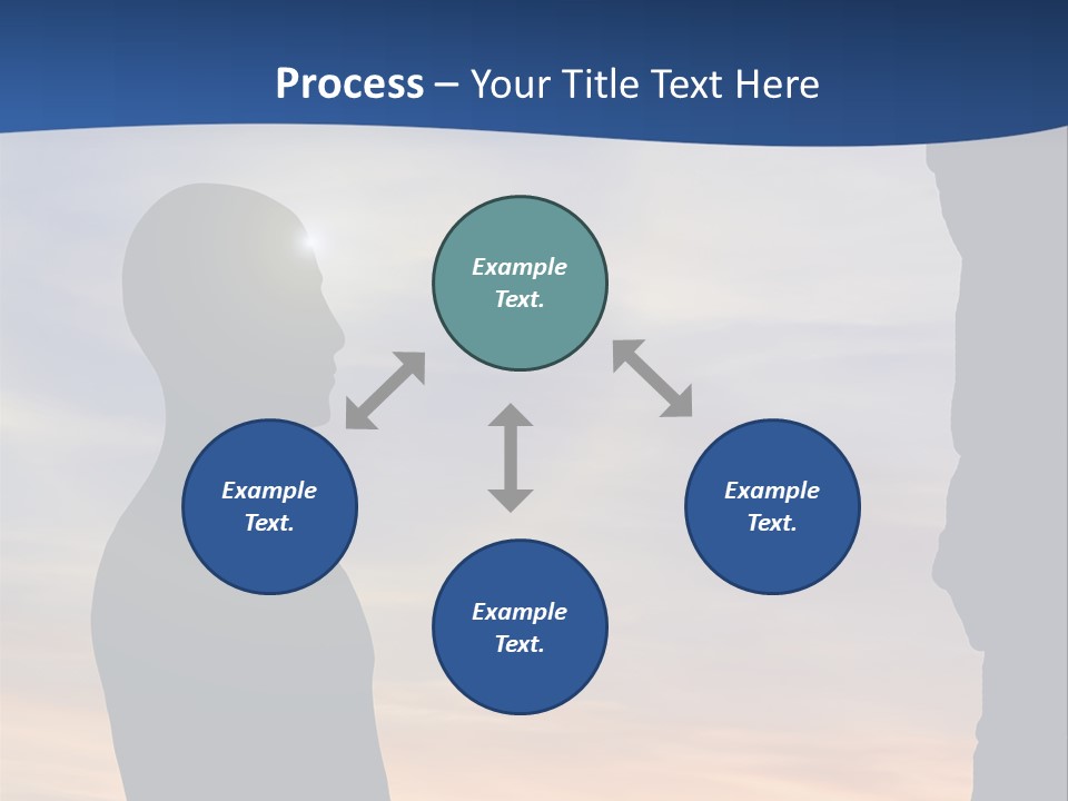 A Silhouette Of A Person Sitting In A Cave With The Sun Setting In The Background PowerPoint Template