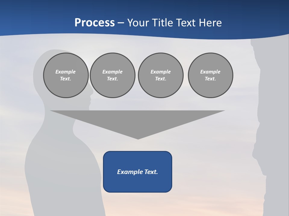 A Silhouette Of A Person Sitting In A Cave With The Sun Setting In The Background PowerPoint Template