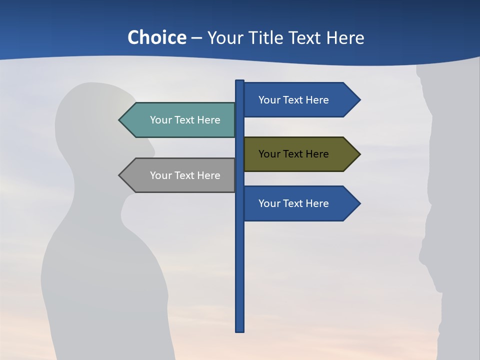 A Silhouette Of A Person Sitting In A Cave With The Sun Setting In The Background PowerPoint Template