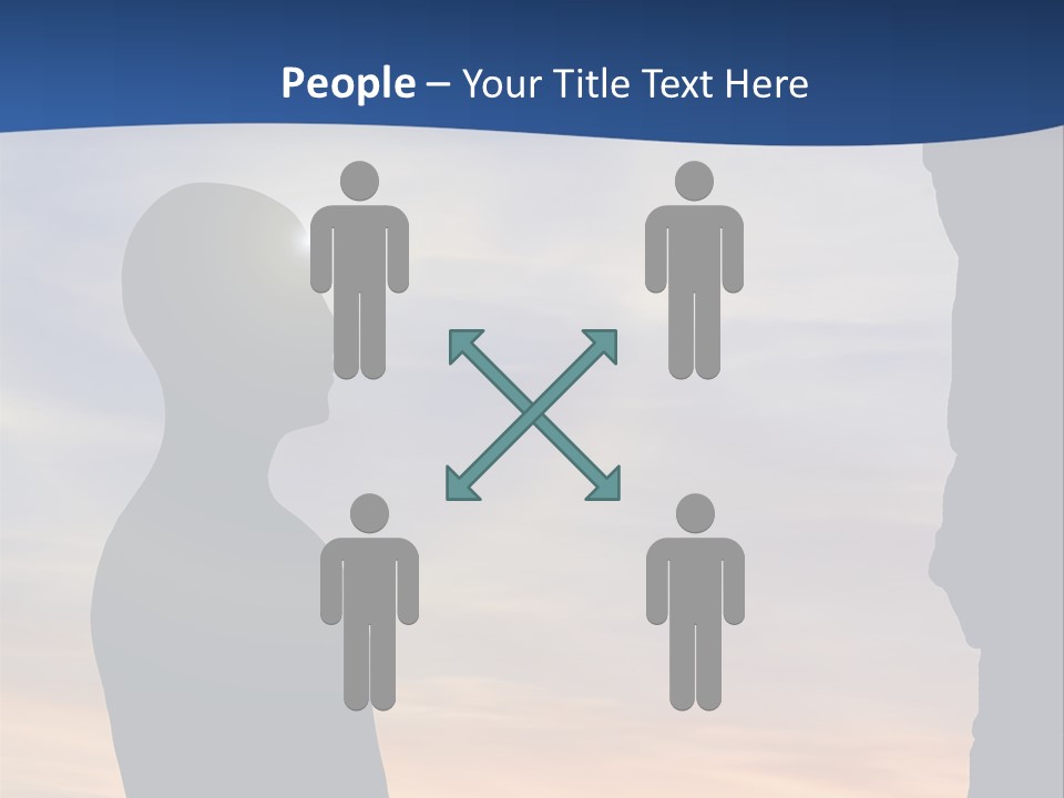 A Silhouette Of A Person Sitting In A Cave With The Sun Setting In The Background PowerPoint Template