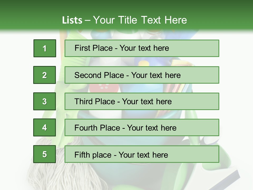 Bottle Chemical Chores PowerPoint Template